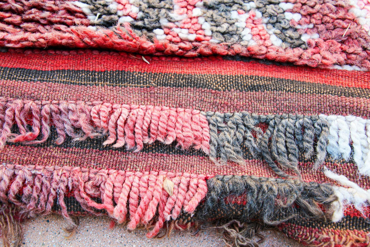 1960s Vintage Moroccan Berber Rug by Berber Tribes, Hand-Woven Wool
