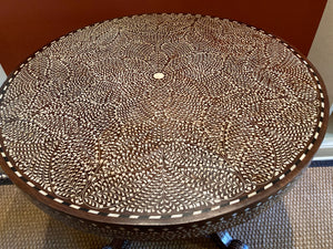 Anglo Indian bone inlaid Center Pedestal Table