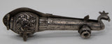Asian Silver Metal Hand Carved Peacock Sitar Veena Form Box 1950