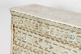 Antique Middle Eastern Mother-of-Pearl Inlaid Marble-Top Chest of Drawers