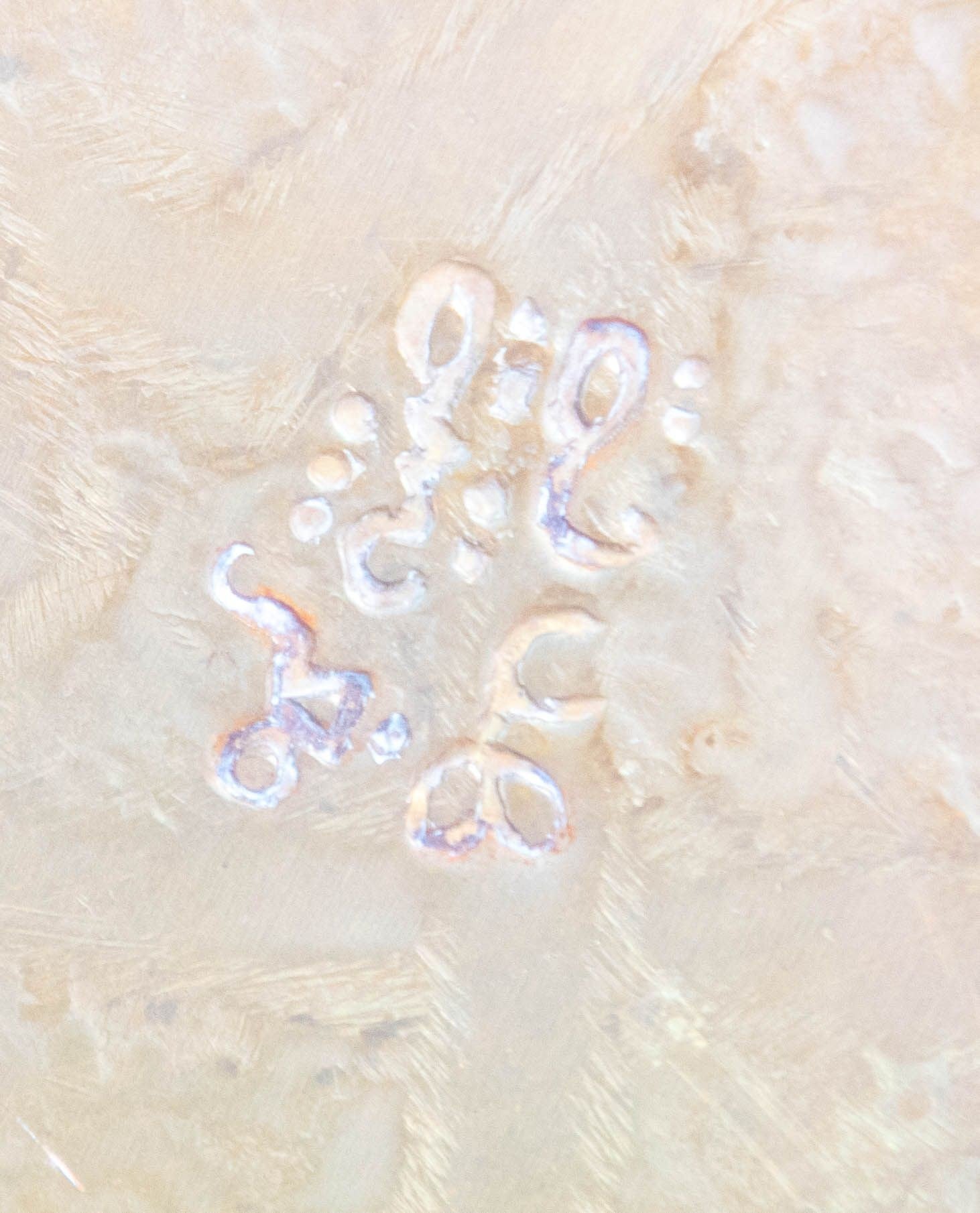 1920s Antique Hand Tooled Oversized Moroccan Metal Copper Tray 31 in. D.