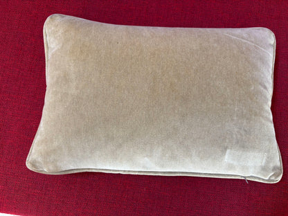 1940s Antique Tabriz Persian Rug Pillow with Geometric Motifs