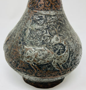 19th Century Tinned Copper Indo-Persian Islamic Vase
