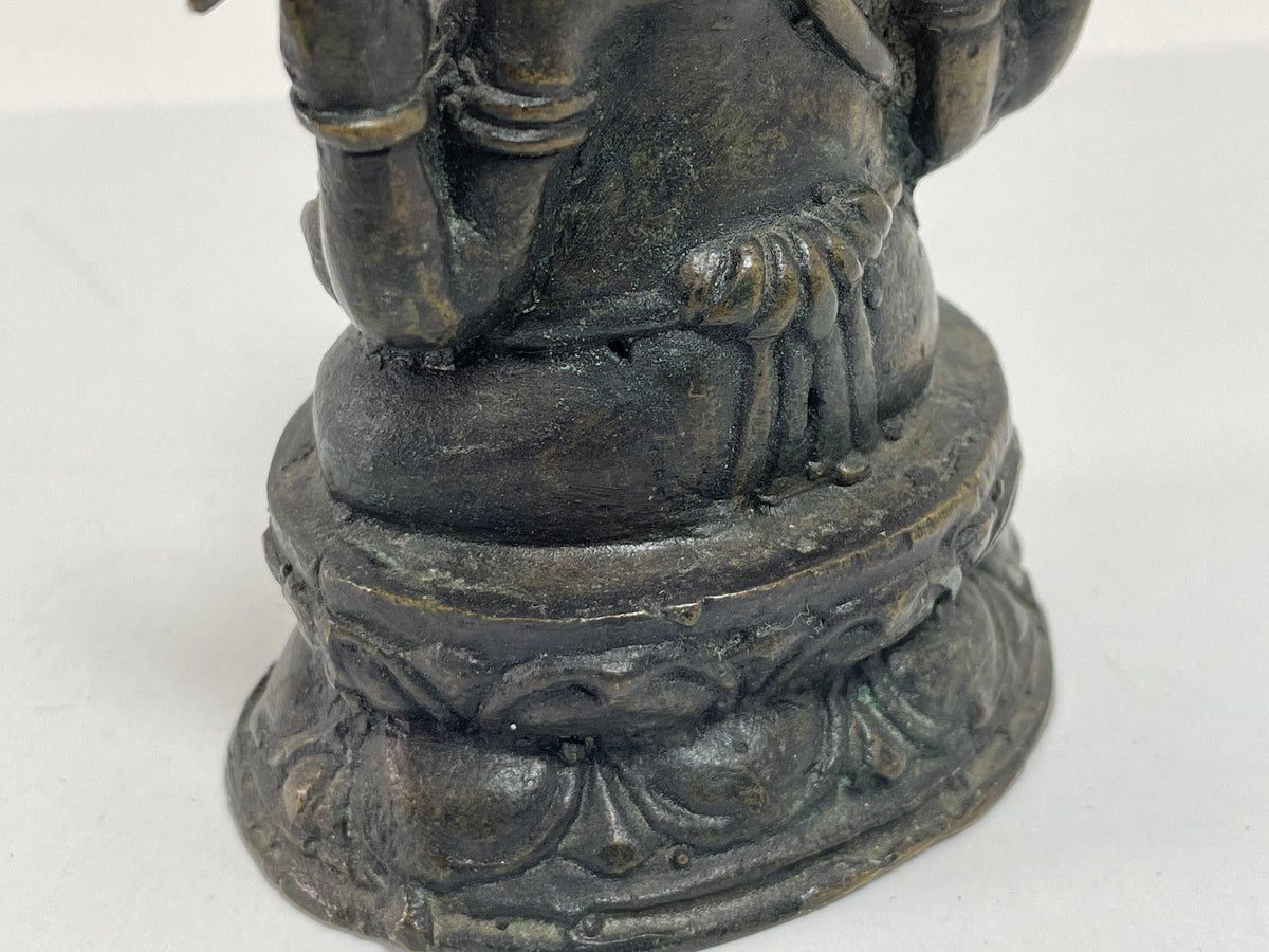 Bronze Statue Sculpture of Ganesh Indian or Nepalese Bronze Hindu Statue