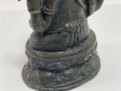 Bronze Statue Sculpture of Ganesh Indian or Nepalese Bronze Hindu Statue