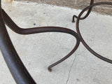 Moroccan Round Mosaic Outdoor Tile Table on Iron Base 47 in