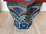 Moroccan Moorish Star Shape Blue Side Table 1960s