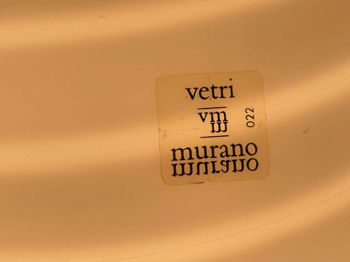 Oversized Vetri Murano White Swirl Glass Egg Table or Floor Lamp, 1970s — detail view 10