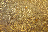 Moorish Islamic Brass Tray Table Spain 1920s