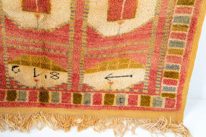 Vintage Moroccan Beni Mguild Runner Rug, Hand-Woven Wool, 1980s