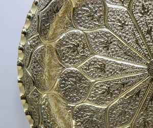 Moroccan Brass Tray Moorish Islamic Metalwork 13 inches Diameter