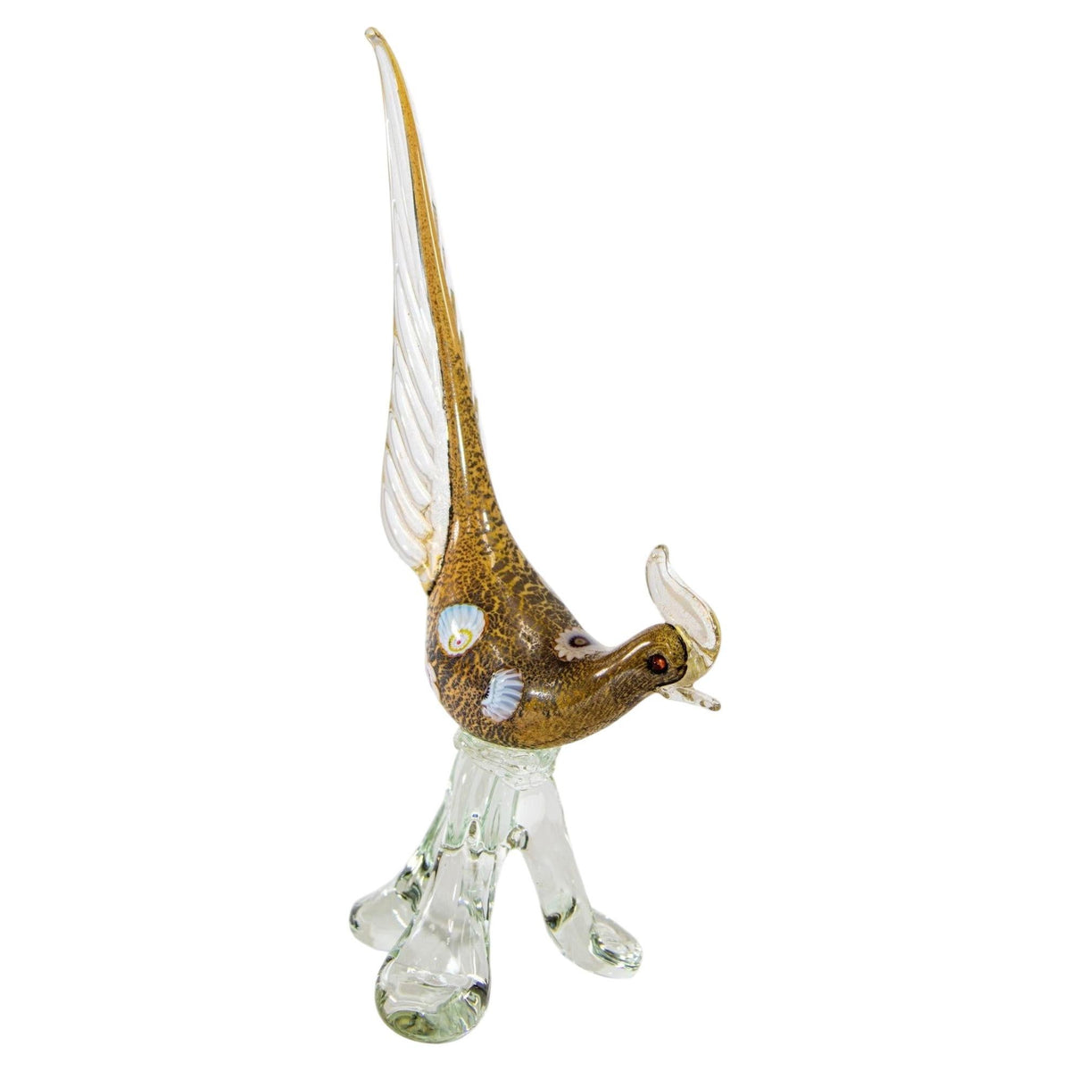 Italian Murano Art Glass Pheasant Bird Sculpture 1960s — additional view 12