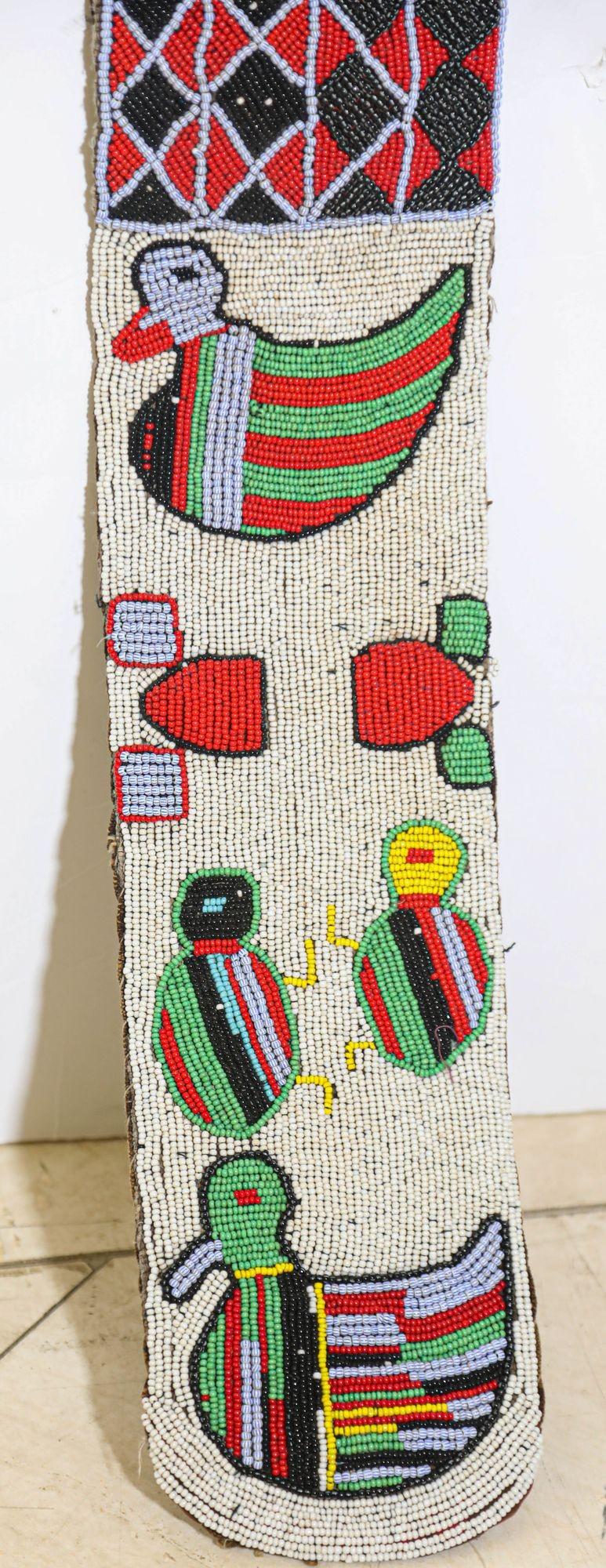 African Yoruba Diviner's Beaded Wall Hanging Panel Sash 1950 — additional view 7