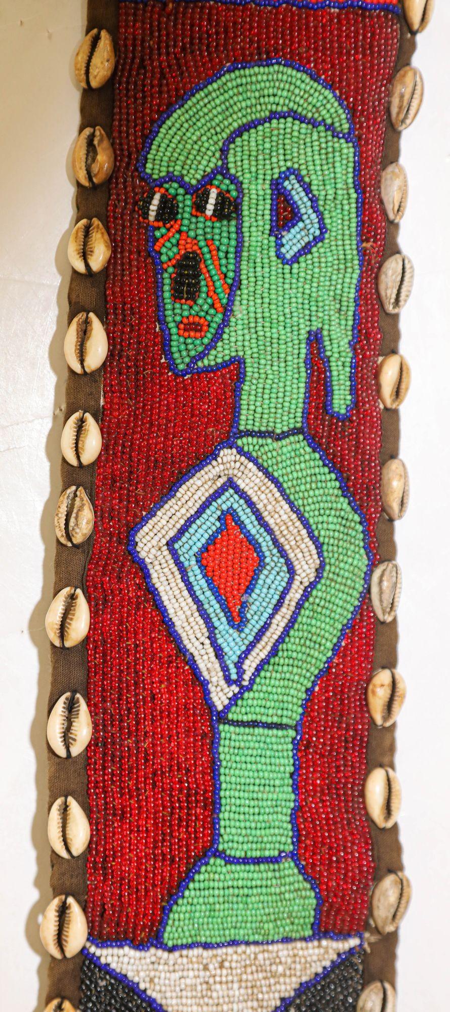 African Yoruba Diviner's Red Beaded Sash Panel 1950 — additional view 7