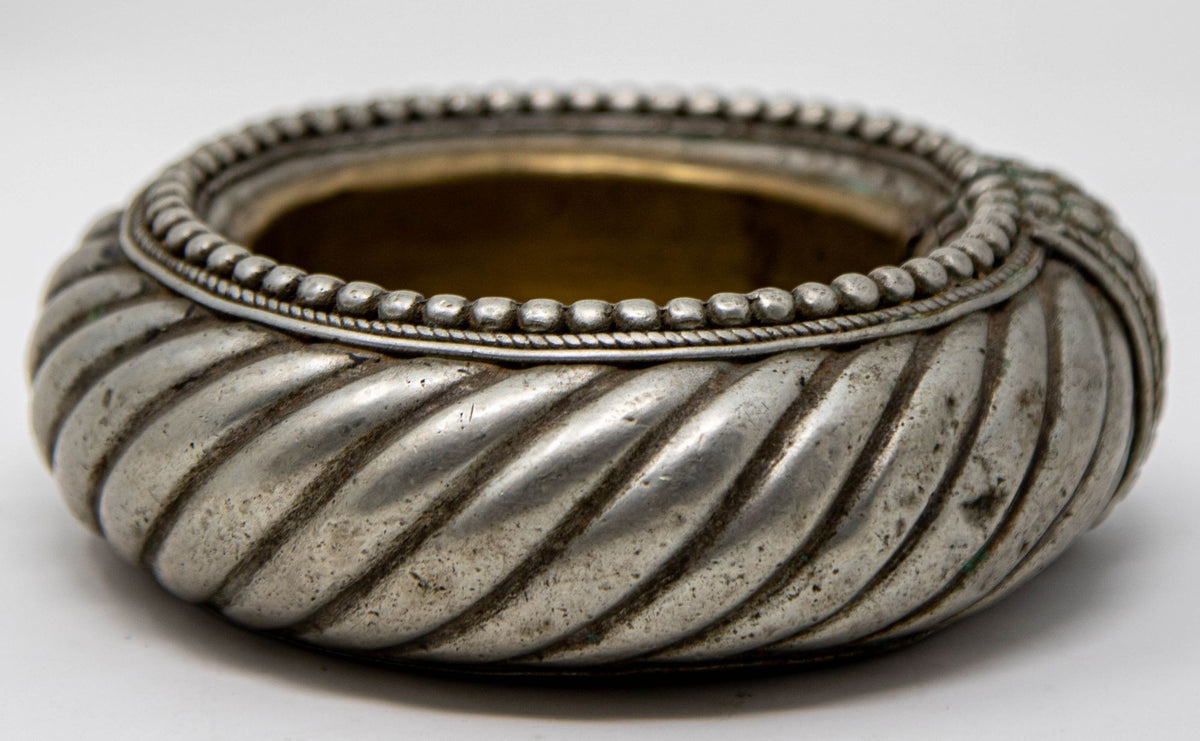 Antique Ethnic North African Moroccan Silver Anklet Ashtray Catchall Dish