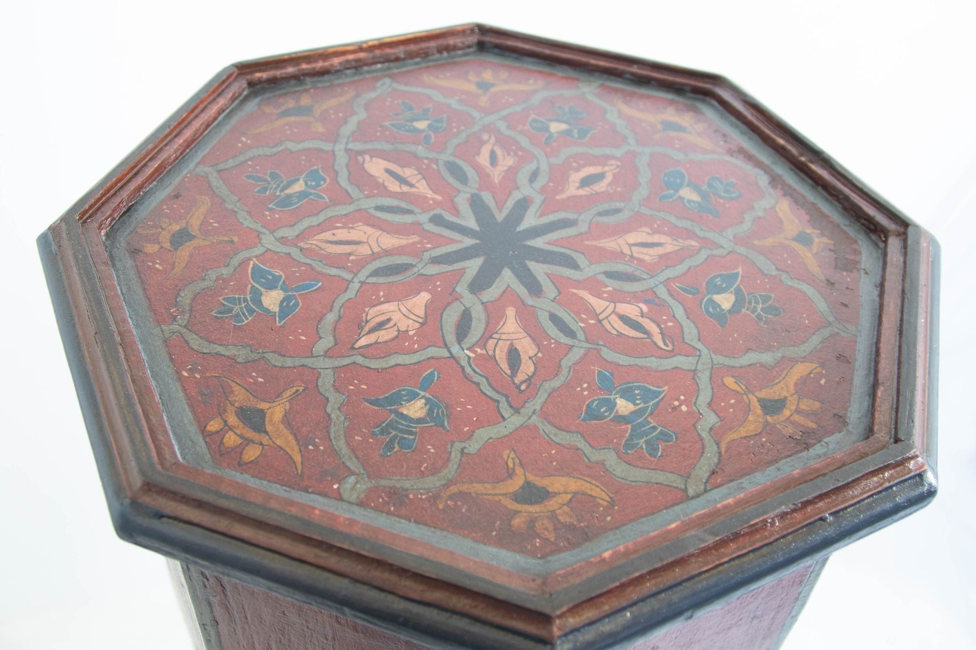 Moroccan Moorish Pedestal Octagonal Table 1960s