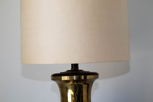 Polished Brass Large Scale Hollywood Regency Moroccan Urn Table Lamp 1950's