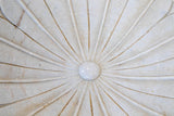 White Marble Open Lotus Flower Shape Large Blow Hand-Carved in India Raj Mughal