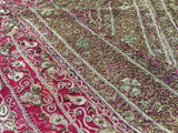 Large Mughal-Style Embroidered Silk Textile, Rajasthan, India, circa 1950