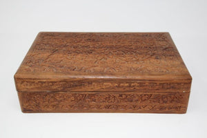 Anglo Raj Hand Carved Wooden Decorative Jewelry Box