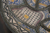Antique Moroccan Moorish Handcrafted Ceramic Bowl Dish from Fez