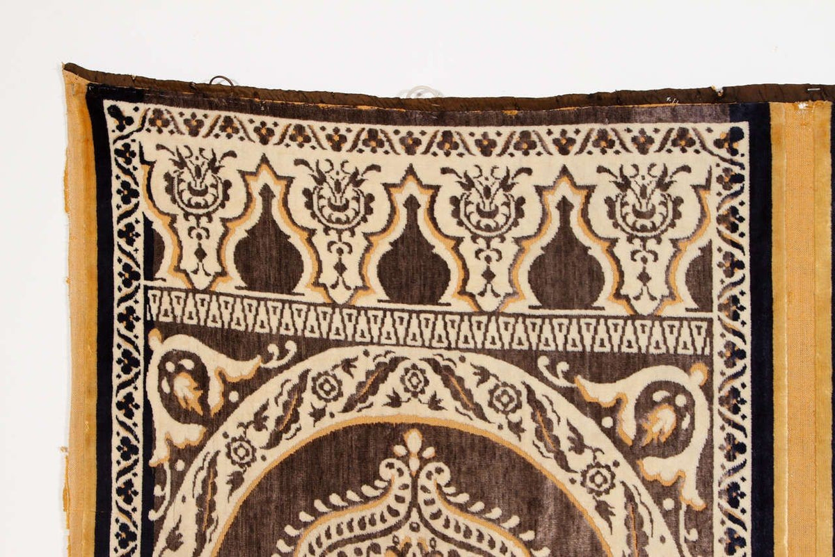 Antique Moroccan Moorish Silk Textile Tapestry Wall Hanging Hiti 19th C.