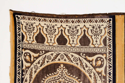 Antique Moroccan Moorish Silk Textile Tapestry Wall Hanging Hiti 19th C.