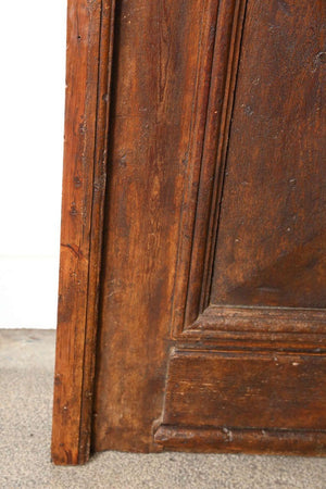 Set of French Painted Double Entry Door with Iron Insert