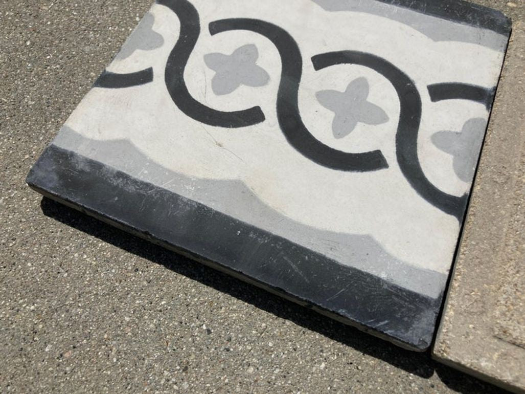 Moroccan Encaustic Cement Tile Sample with Modern Design