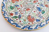 IKaros Hand Painted Carnations and Tulips Decorative Plate Rhodes Greece