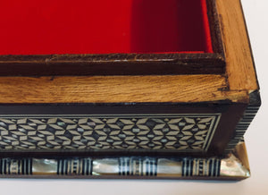 Vintage Middle Eastern Moorish Mosaic Marquetry Inlay Box