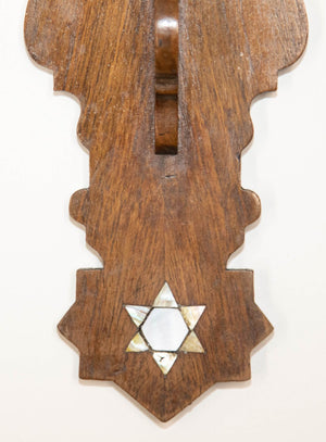1920s Antique Moroccan Wall Bracket Shell Inlay Moorish Wall Shelf