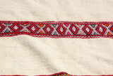1960s Vintage Berber Moroccan Handira Bohemian Tribal Style Flat-Weave Textile