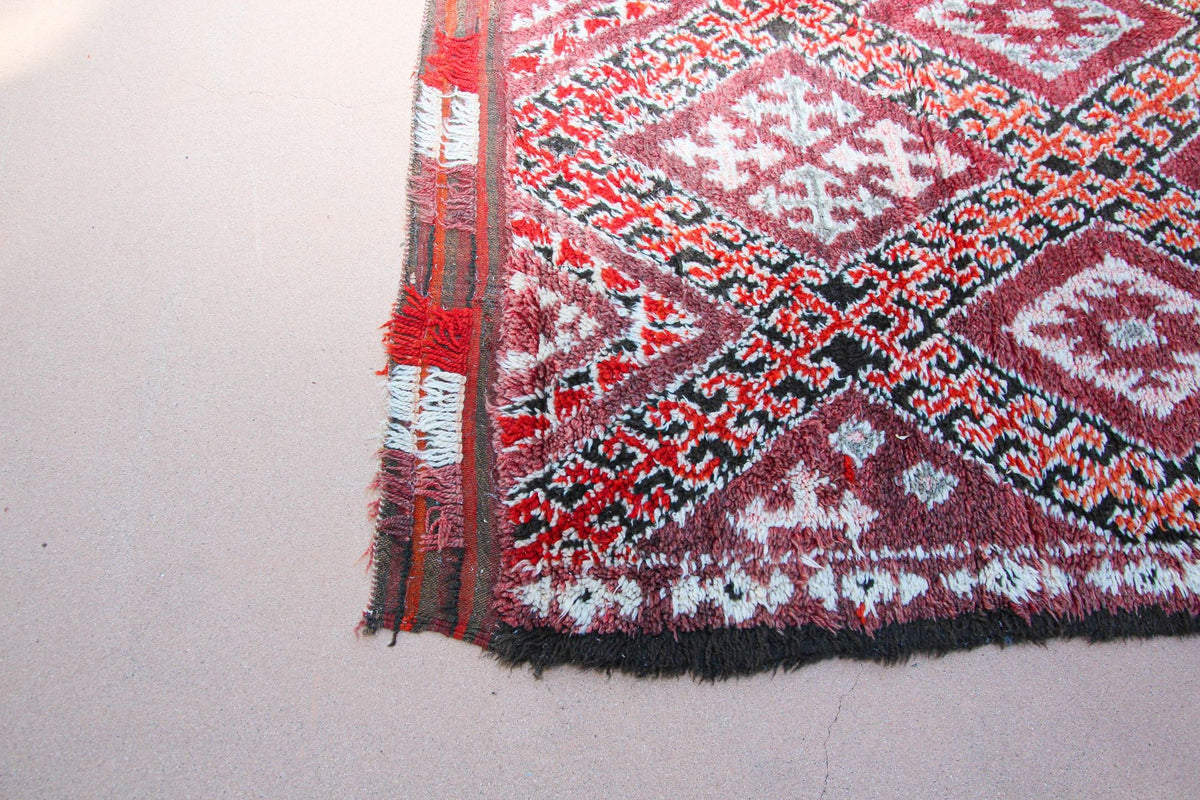 1960s Vintage Moroccan Berber Rug by Berber Tribes, Hand-Woven Wool