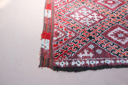 1960s Vintage Moroccan Berber Rug by Berber Tribes, Hand-Woven Wool