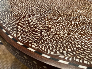 Anglo Indian bone inlaid Center Pedestal Table