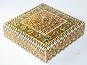 1950s Anglo Indian Micro Sadeli Mosaic Inlaid Jewelry Box