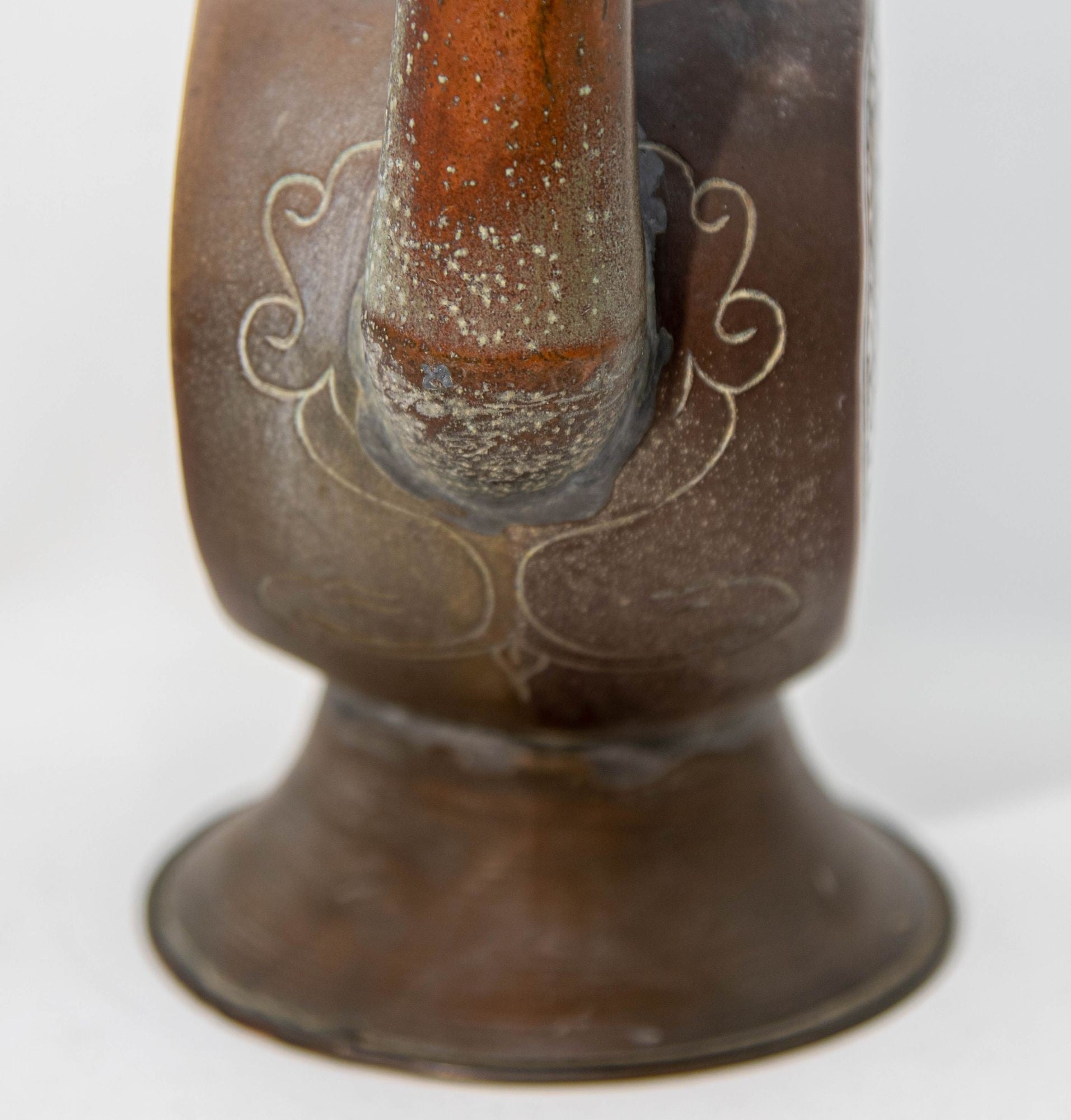 Antique Islamic Middle Eastern Qajar Persian Copper Ewer 19th Century