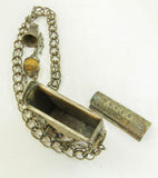 Antique Moroccan Ethnic Talisman Silver Amulet Box Holder