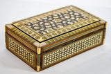 Middle Eastern Moorish Mother of Pearl Inlaid Marquetry Jewelry Box