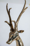Large Brass Recumbent Deer Sculpture 1960s Hollywood Regency Style