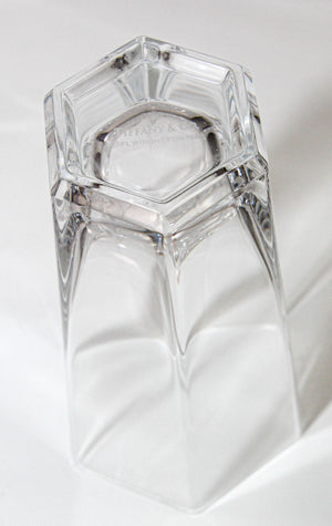 Frank Lloyd Wright by TIFFANY Crystal Tumbler Highball Glasses Barware Set of 8