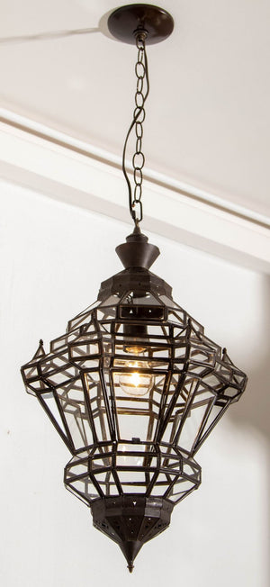 Moroccan Clear Glass Lantern in Moorish Style