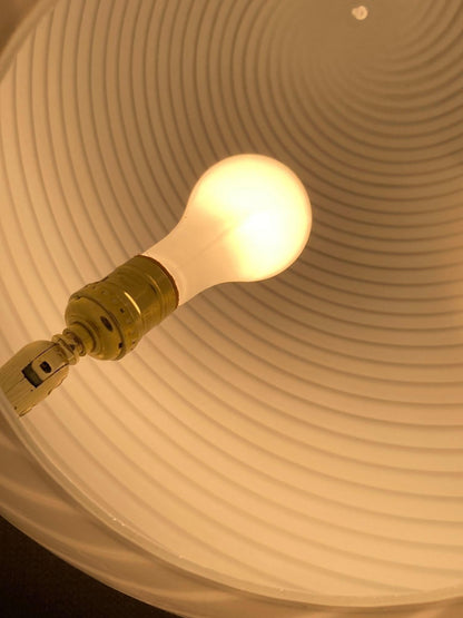 Oversized Vetri Murano White Swirl Glass Egg Table or Floor Lamp, 1970s — detail view 11