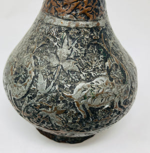 19th Century Tinned Copper Indo-Persian Islamic Vase