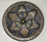 Antique Moroccan Moorish Handcrafted Ceramic Bowl Dish from Fez