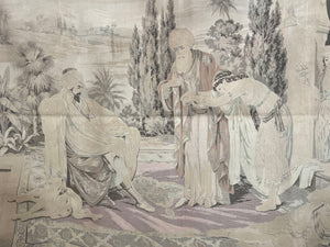 Moorish Tapestry with a 19th Century Orientalist Arabian Scene