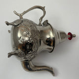 Vintage Moroccan Metal Silver Plated Tea Pot