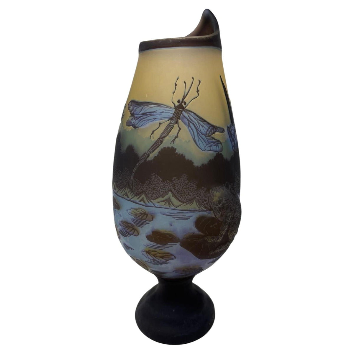 Art Nouveau Cameo Vase Signed Emile Galle 14 inches — additional view 14