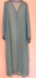 Vintage Moroccan Kaftan in Turquoise Cheer Fabric